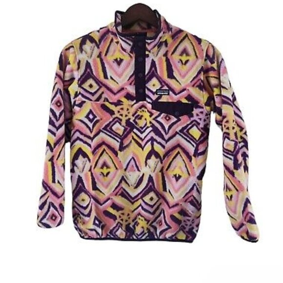 Patagonia Synchilla Raven Tapestry Snap T Raven Tapestry Sweater XL 14 …